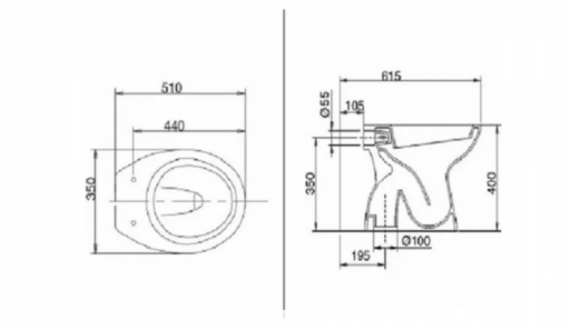 #J509401 Wc šolja IDEAL STANDARD VASO simplon - Image 2