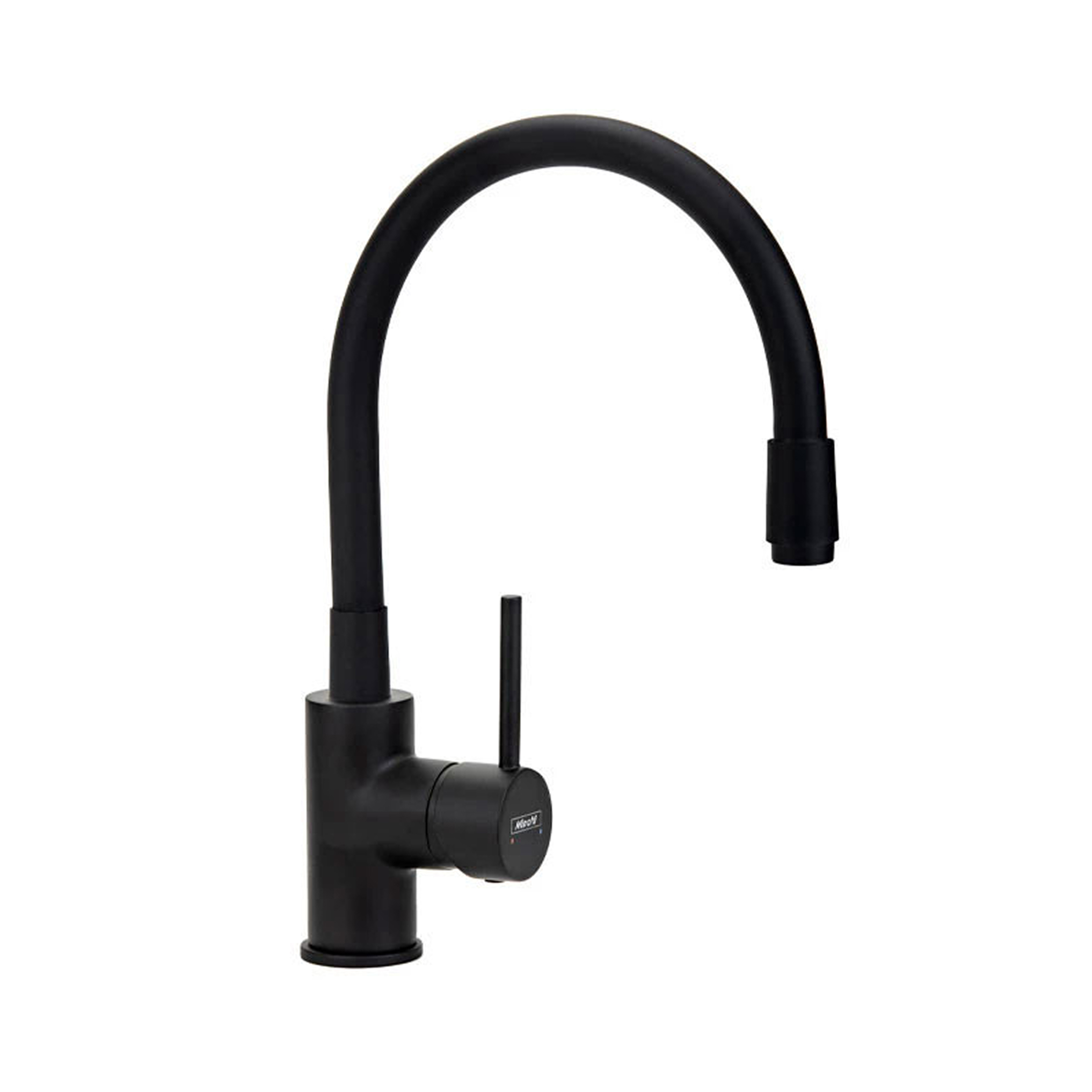 #6150B Baterija za sudoperu MINOTTI TUBO sa 2 cijevi gibljiva mat crna