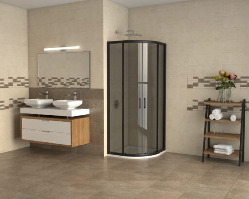 #C-02-B4900 Tuš kabina COPEN ATLAS BLACK R90x195cm staklo 6mm providno - Image 2