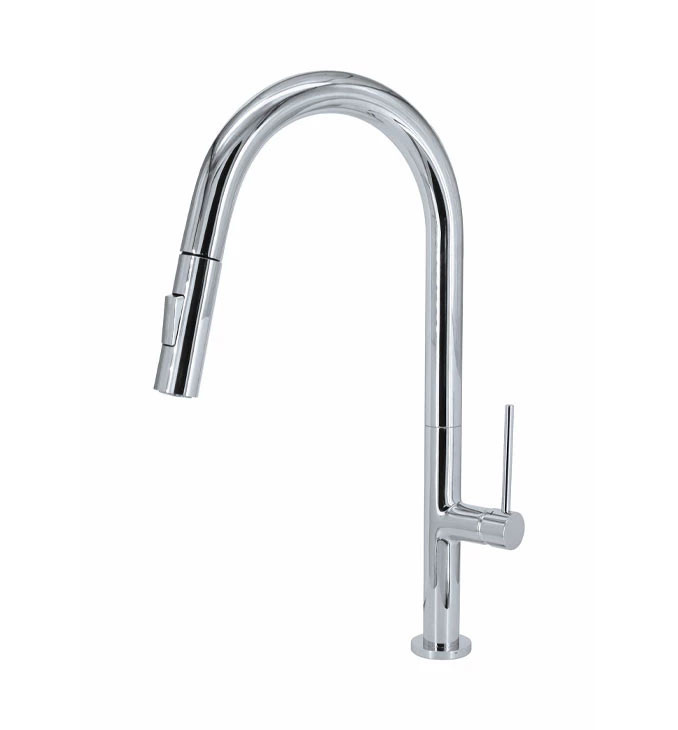 #C-01-201CR Jednoručna baterija za sudoperu COPEN SALT sa izvlačećim tušem 2F hrom