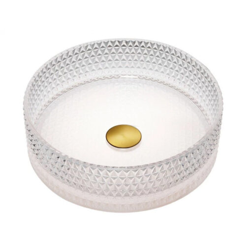 #C-15-003 Stakleni lavabo COPEN nadgradni fi400x125mm bijelo dno