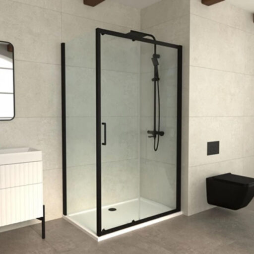 #C-02-B4100T/C-02-B4090T Tuš kabina COPEN ATLAS Black 100x90cm