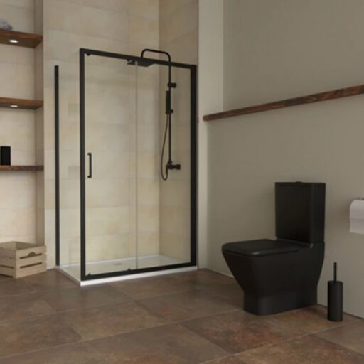 #C-02-B4100T/C-02-B4090T Tuš kabina COPEN ATLAS Black 100x90cm - Image 3