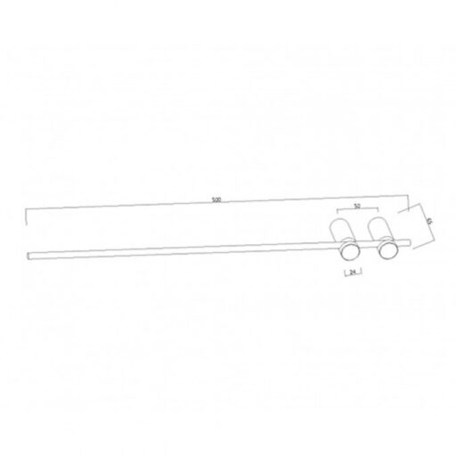 #C-03-402 Držač peškira COPEN DIVINE 500mm hrom - Image 2