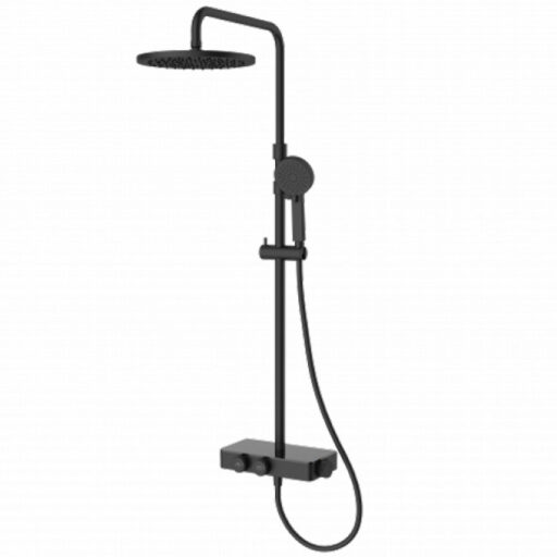 #C-01-504MB Termostatska baterija COPEN CoolTouch P sa usponskim tušem mat crna