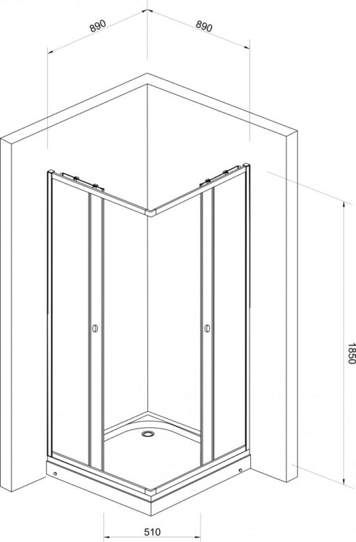 #JL 4190 Tuš kabina kvadratna 90x90cm JL 4190 - Image 2